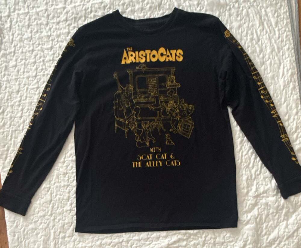 Disney The Aristocats Scat Cat & The Alley Cats Long Sleeve T-Shirt Black XL